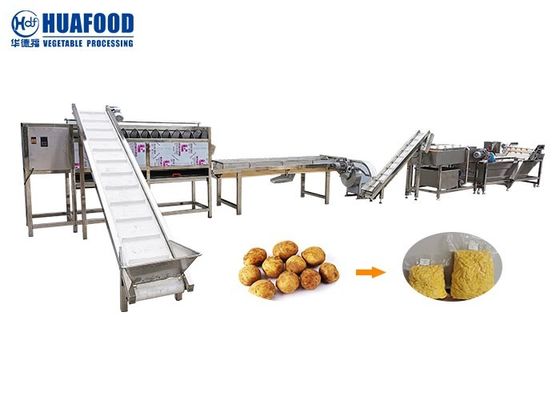 Industriële 500KG/H-van de Aardappelwas en Schil Machine die Makend Machines snijden