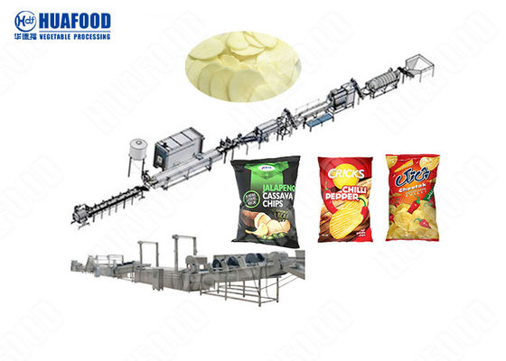 Materiaal van Chips Production Line SUS304 van de hoog rendement het Krullende Aardappel